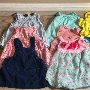 Adorable Baby Girl Dress Set 0-3 Months 7pc